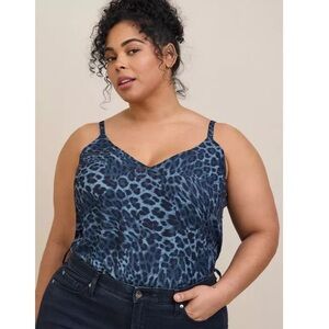 TORRID NWT Georgette V-Neck Cami Photoreal Leopard 0662